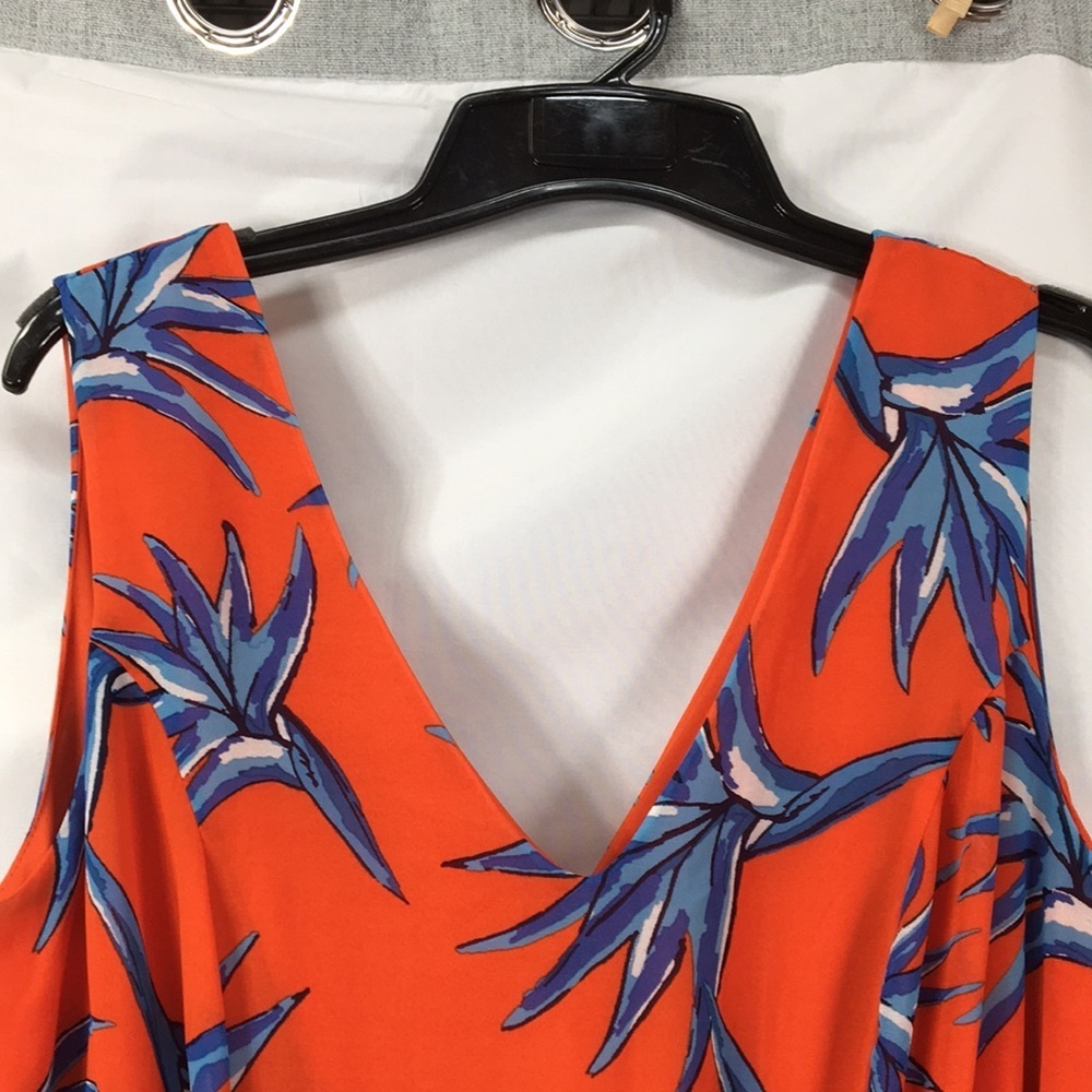 Luxology Coral Blue Tropical Floral Sleeveless Maxi Dress Size 18 NEW With Tags - Picture 3 of 11